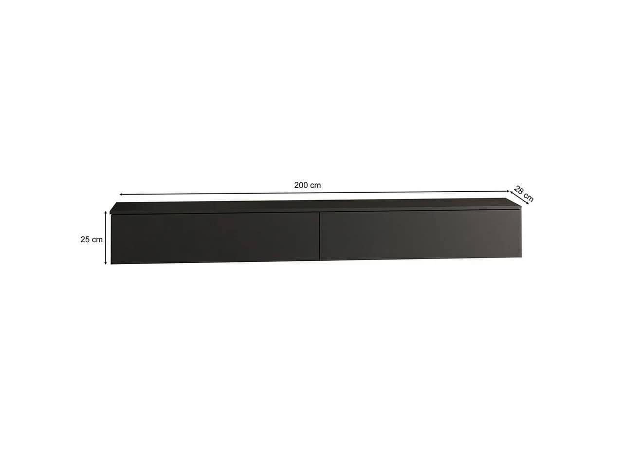 MOEBLINE TV-Lowboard FIVO 01 Schwarz 200 cm - Bild 3