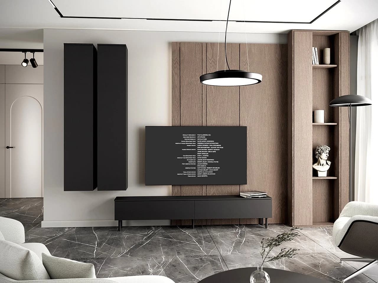MOEBLINE Wandhängeschrank FIVO 02 Schwarz - Bild 4