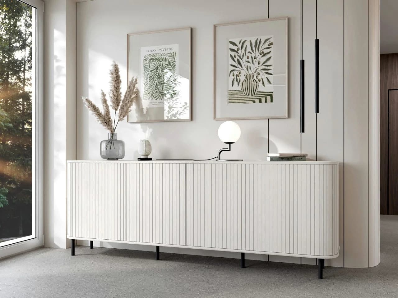 MOEBLINE Kommode Sidebaoard Beistellkommode 4DN ZILLO Weiß - Bild 3
