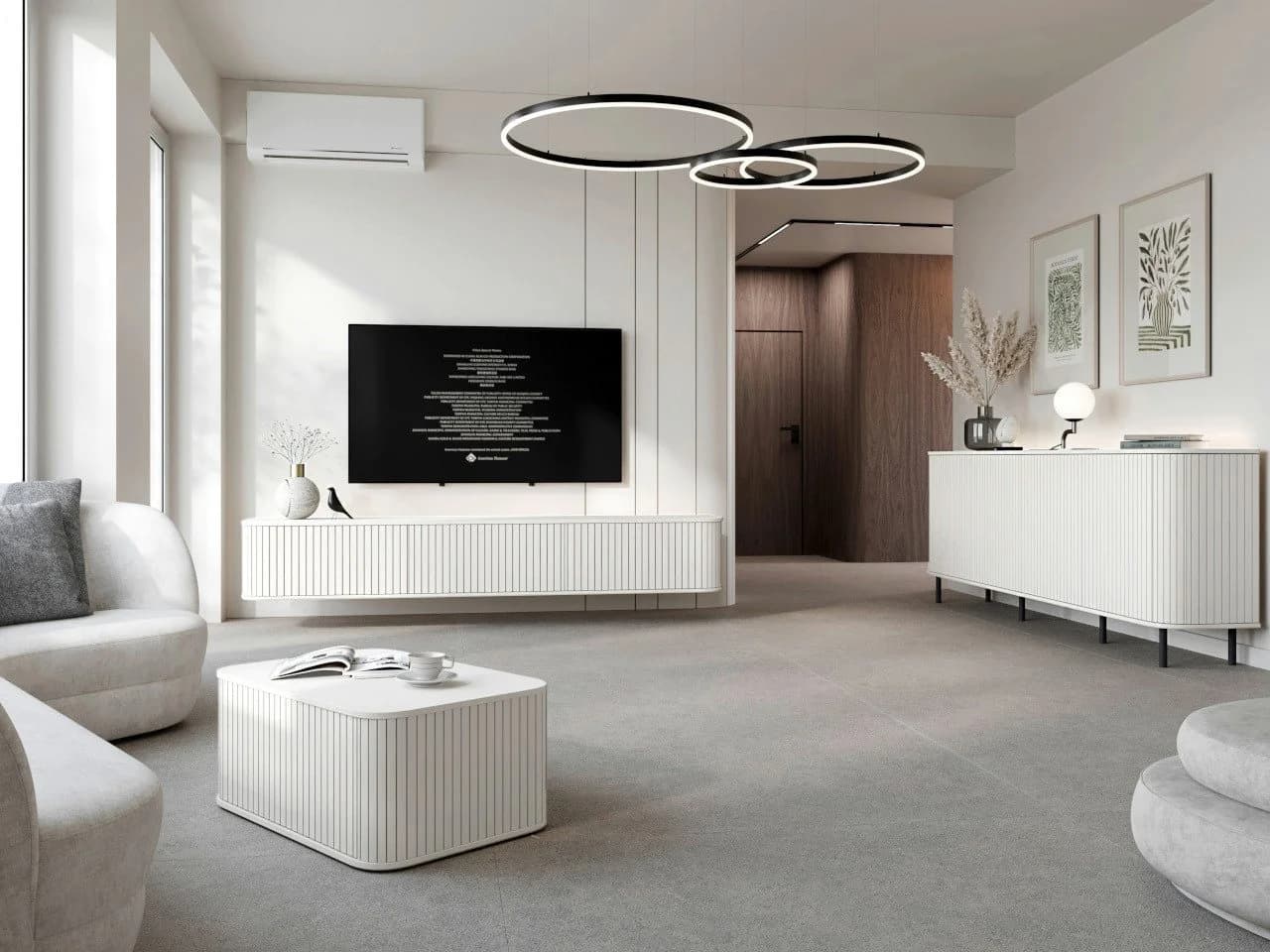 MOEBLINE Kommode Sidebaoard Beistellkommode 4DN ZILLO Weiß - Bild 5