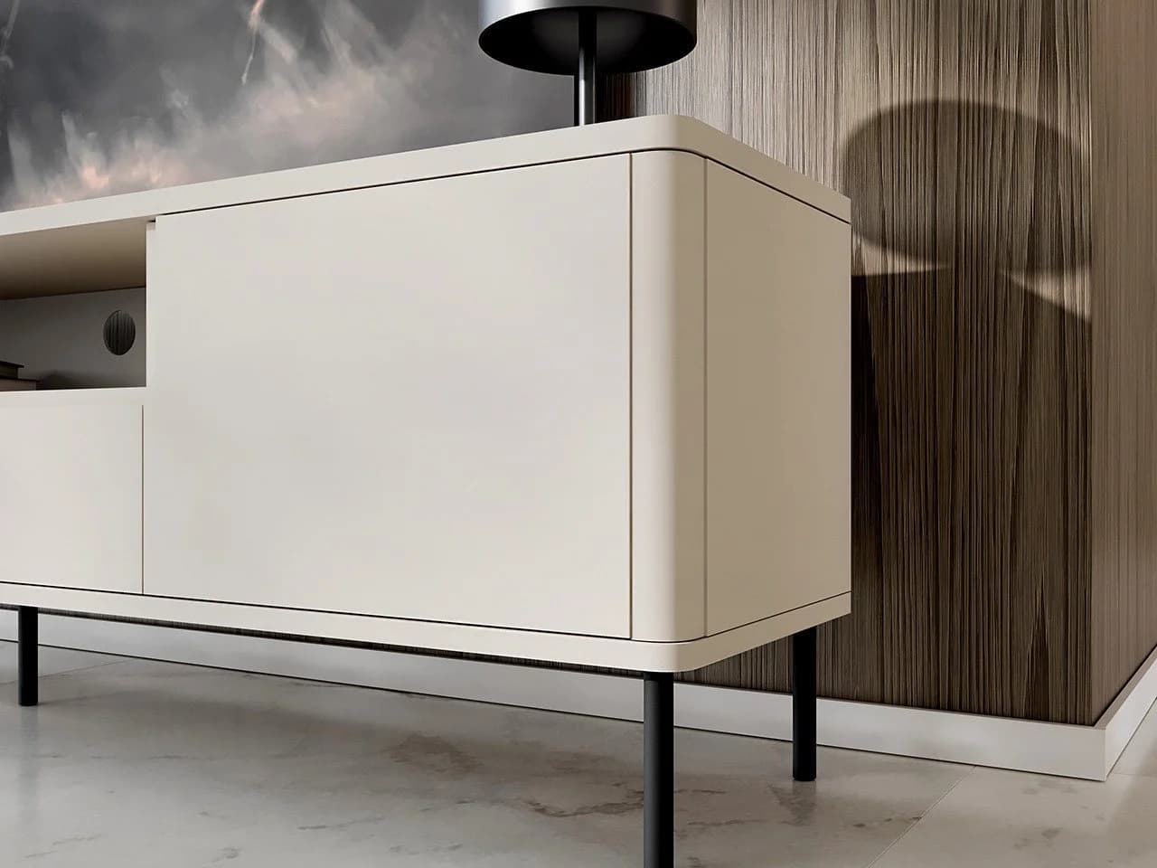 MOEBLINE Lowboard TV Schrank Kommode RADDIO 180NC Kaschmir