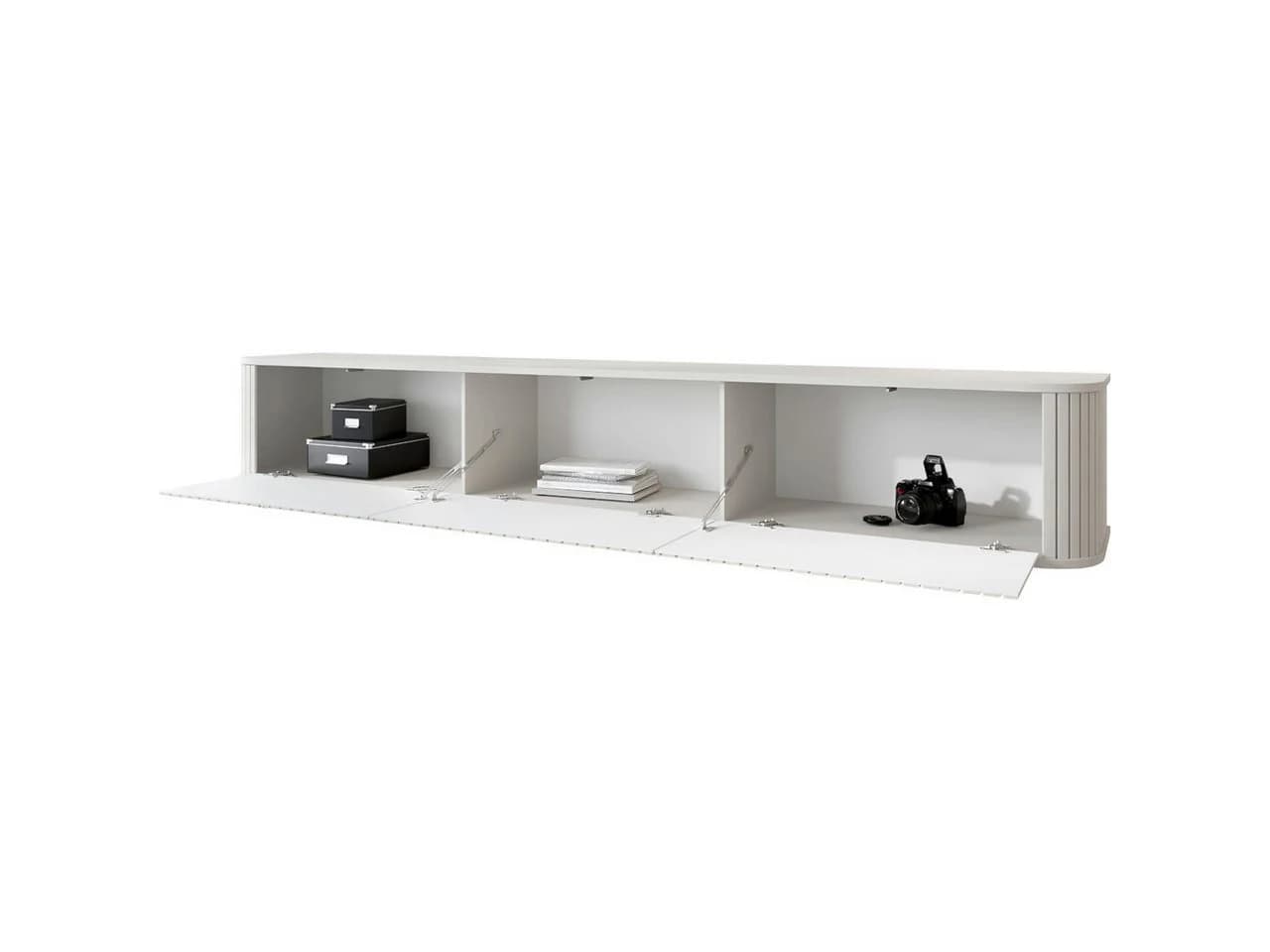 MOEBLINE Hängender TV Schrank ZILLO 215 Weiß Lowboard - Bild 3
