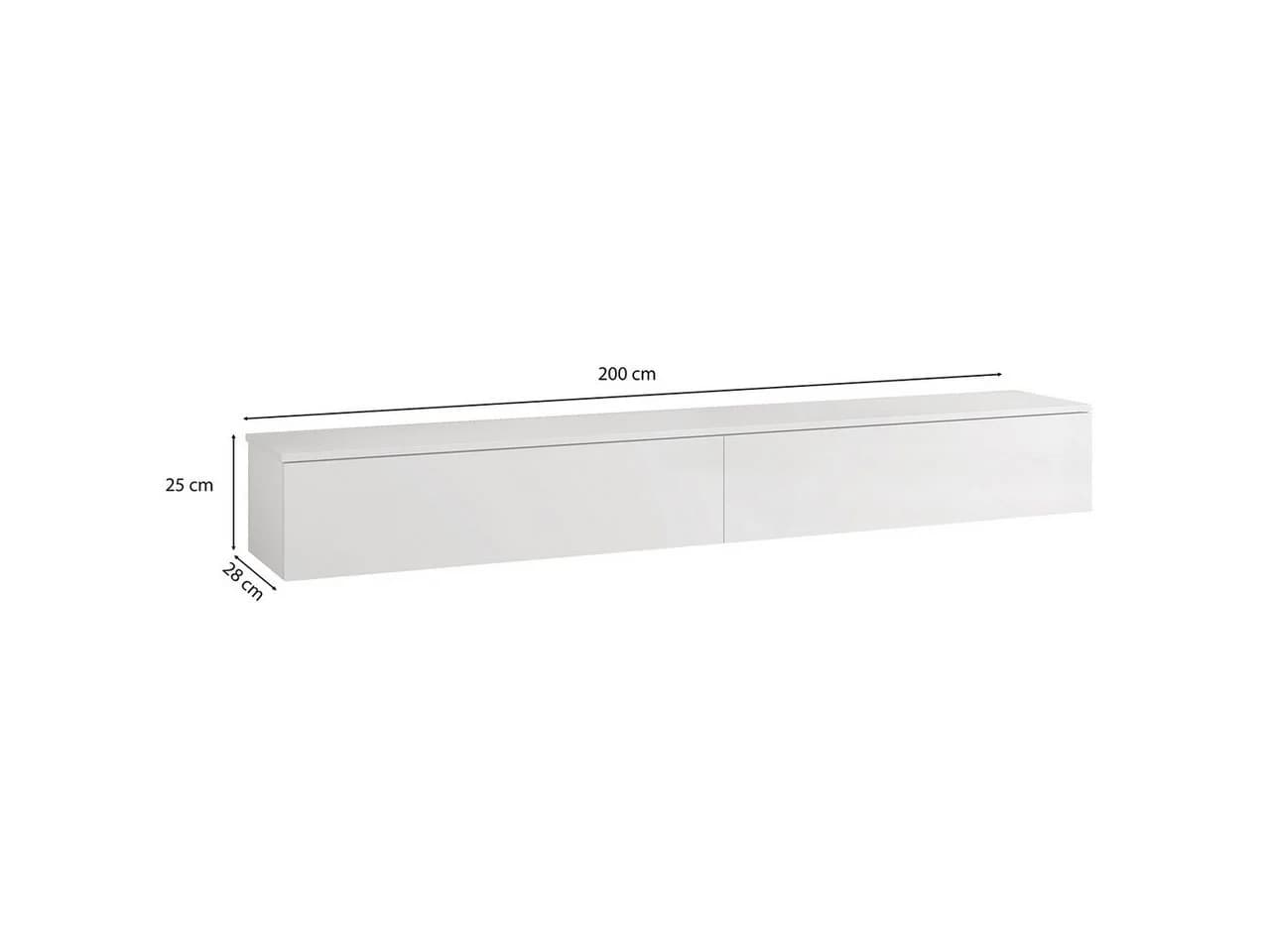 MOEBLINE Lowboard TV Schrank Kommode 200 FIVO 01 Weiß - Bild 3