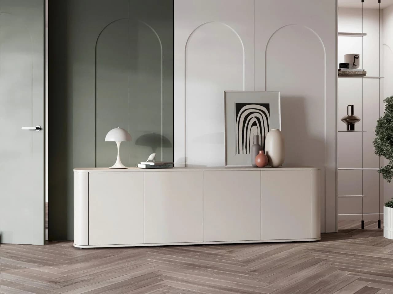 MOEBLINE Sideboard AZILLO Kommode Beige Kaschmir - Bild 2