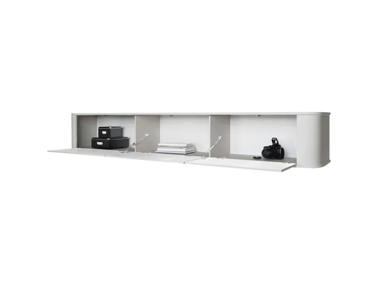 MOEBLINE Hängendes TV Lowboard AZILLO 215 Weiß - Bild 3