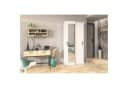 Beautysofa Garderobenschrank LANO mit Spiegel und Schiebetüren Weiß Bild 1