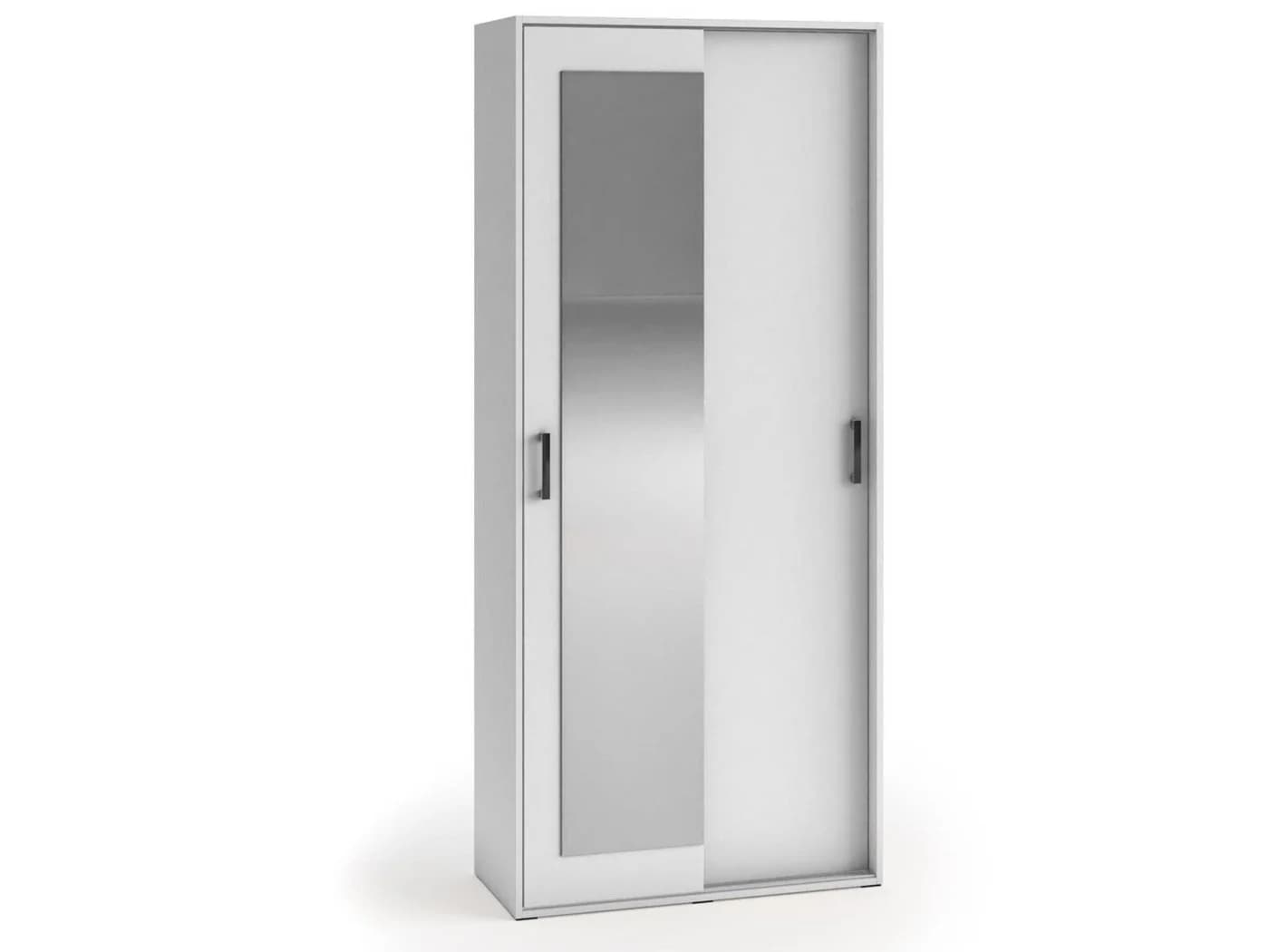 Beautysofa Garderobenschrank LANO mit Spiegel und Schiebetüren Weiß - Bild 2