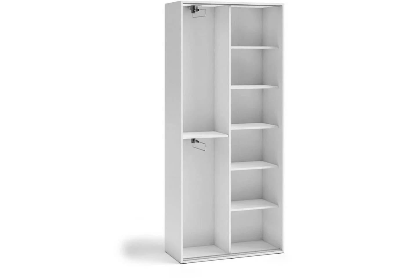 Beautysofa Garderobenschrank LANO mit Spiegel und Schiebetüren Weiß - Bild 3