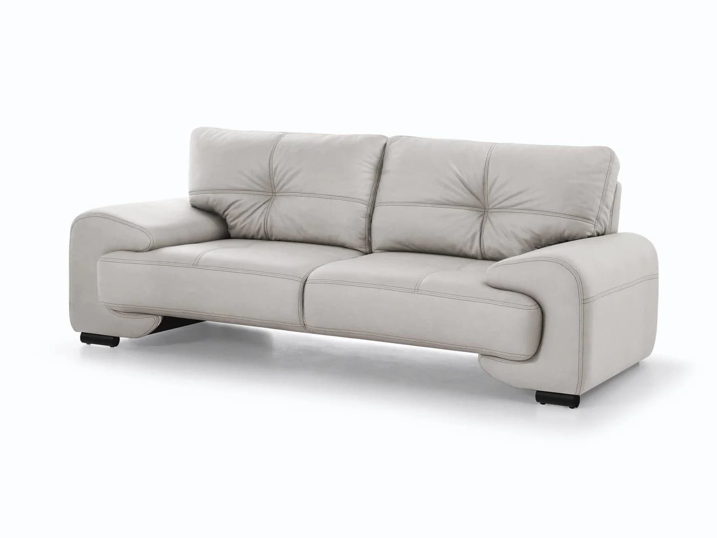 Modernes Sofagarnitur Omega-Set Kunstleder 3+2+1 Sessel Wohnzimmer - Bild 3