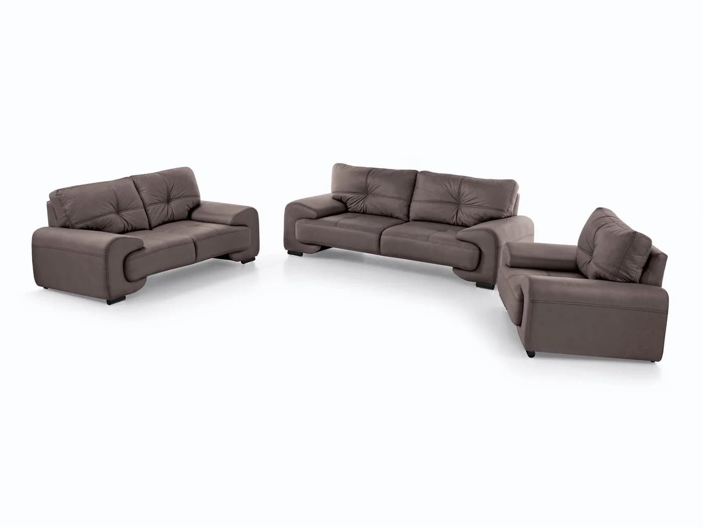 Beautysofa Big-Sofa Polstergarnitur Omega Set 3+2+1 Sofa Wohnzimmer Sofagarnitur, Modern Design