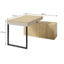 Beautysofa Schreibtisch LICO mit Kommode Beige Sand Bild 3