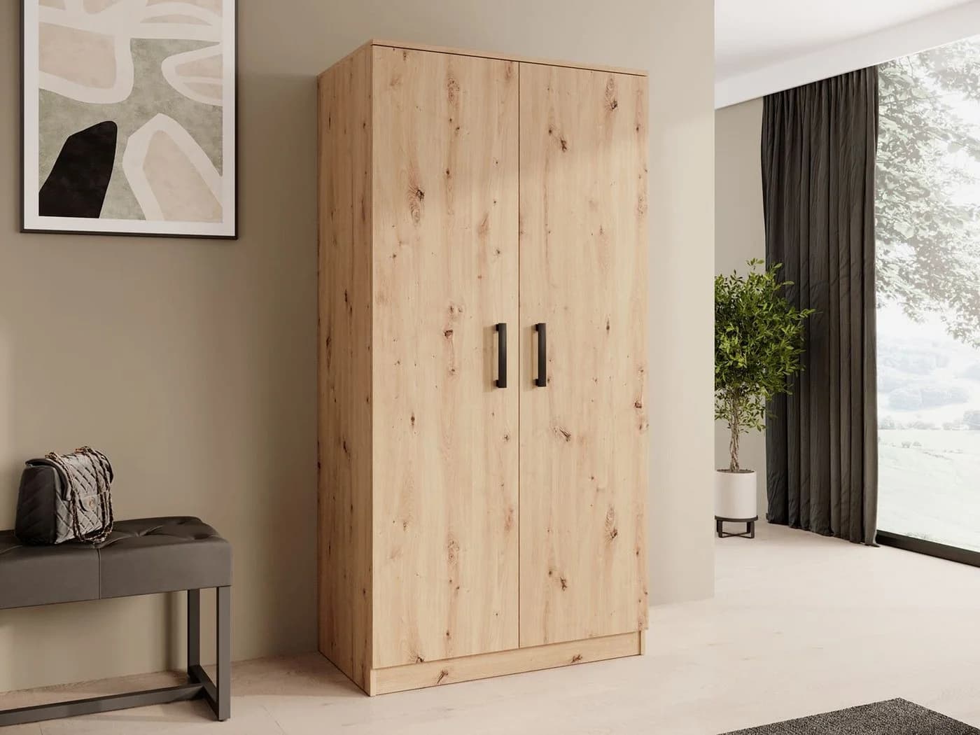 Beautysofa Kleiderschrank TREND 2-türig mit Selbsteinzug - Bild 2