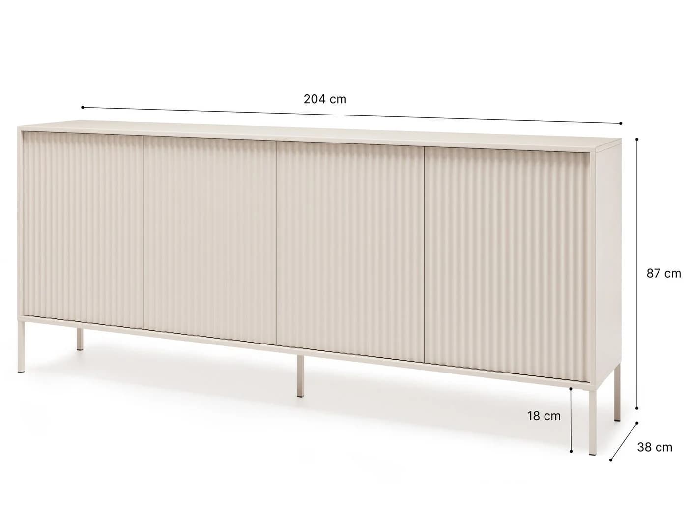 Beautysofa Kommode NOTO 200 cm mit 4 Türen Push-to-Open - Bild 5
