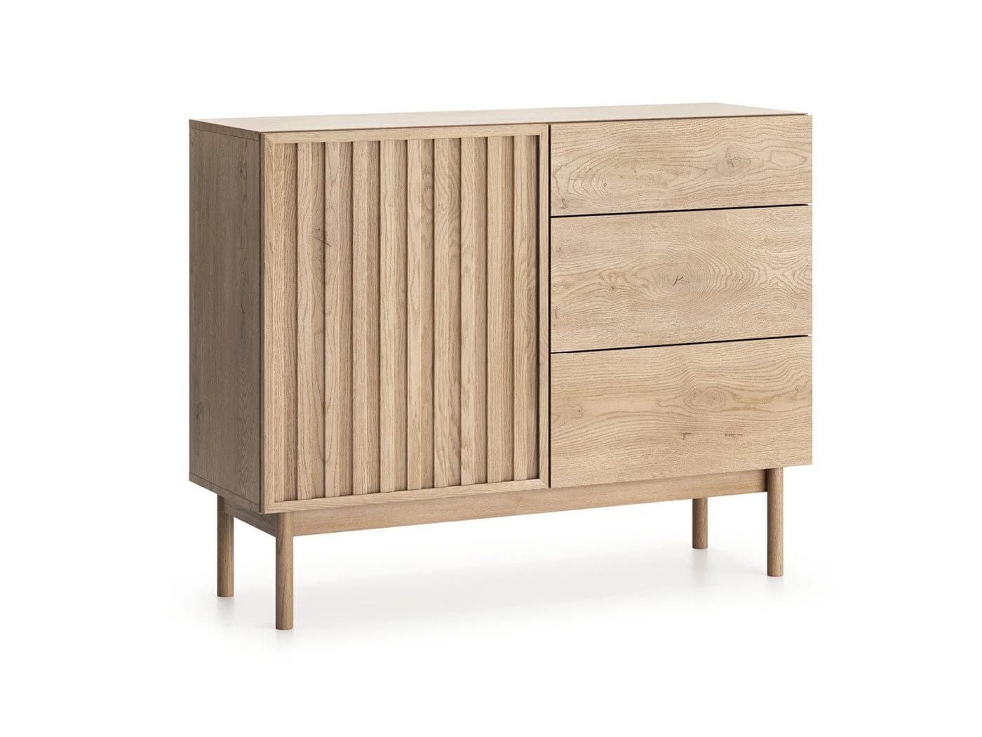 Beautysofa Kommode SAPPORO Japandi-Stil Push-to-Open 3 Schubladen - Bild 2