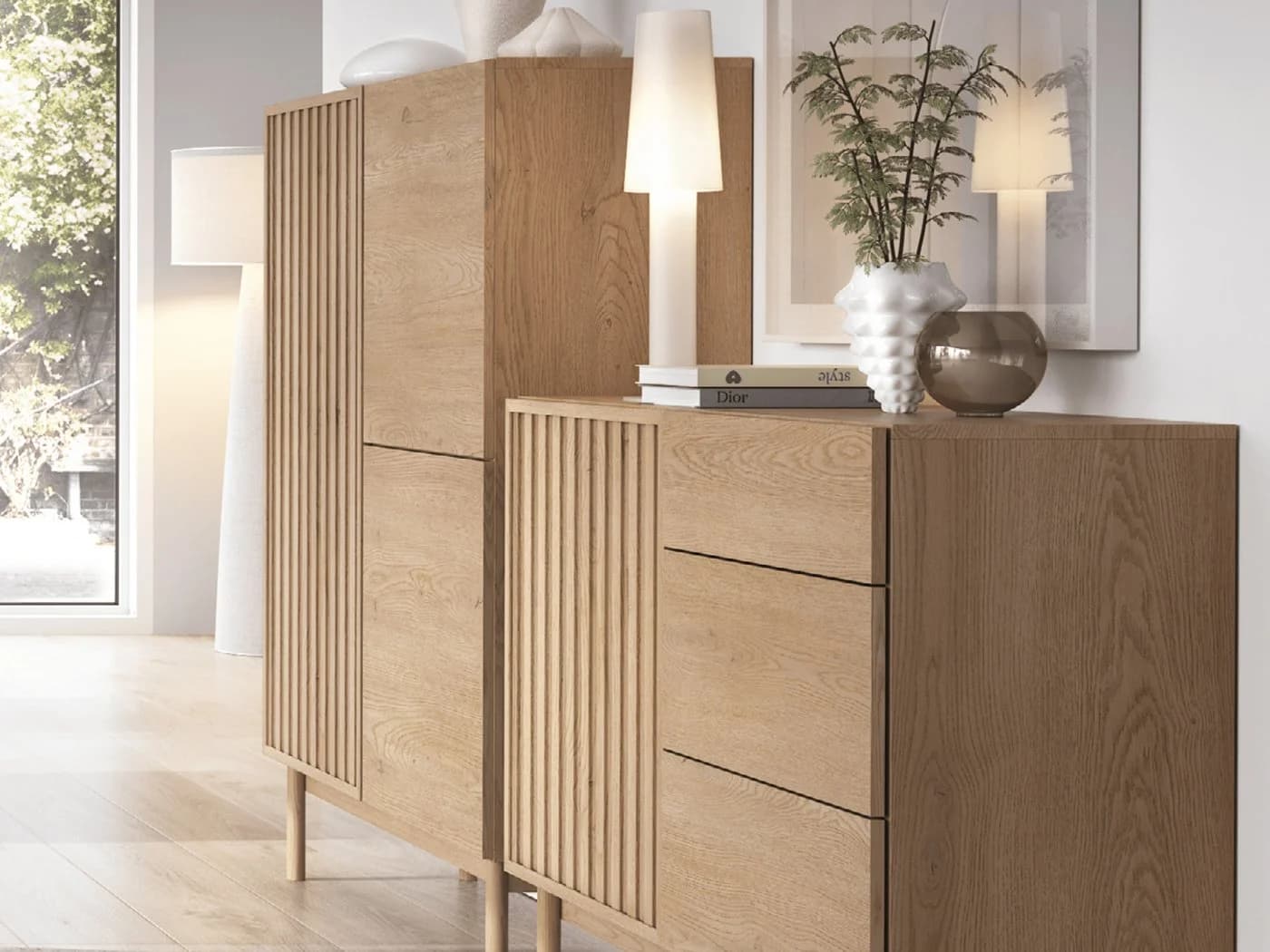Beautysofa Kommode SAPPORO Japandi-Stil Push-to-Open 3 Schubladen - Bild 5