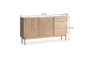 Beautysofa Kommode SAPPORO Japandi-Stil Push-to-Open 3 Schubladen 2 Türen Bild 1