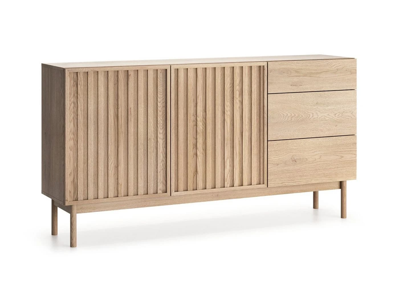 Beautysofa Kommode SAPPORO Japandi-Stil Push-to-Open 3 Schubladen 2 Türen - Bild 2