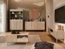 Beautysofa Kommode SAPPORO Japandi-Stil Push-to-Open 3 Schubladen 2 Türen Bild 3