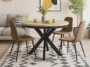 Beautysofa Esstisch Bilbao Loft-Stil ausziehbar Metallbeine Bild 1