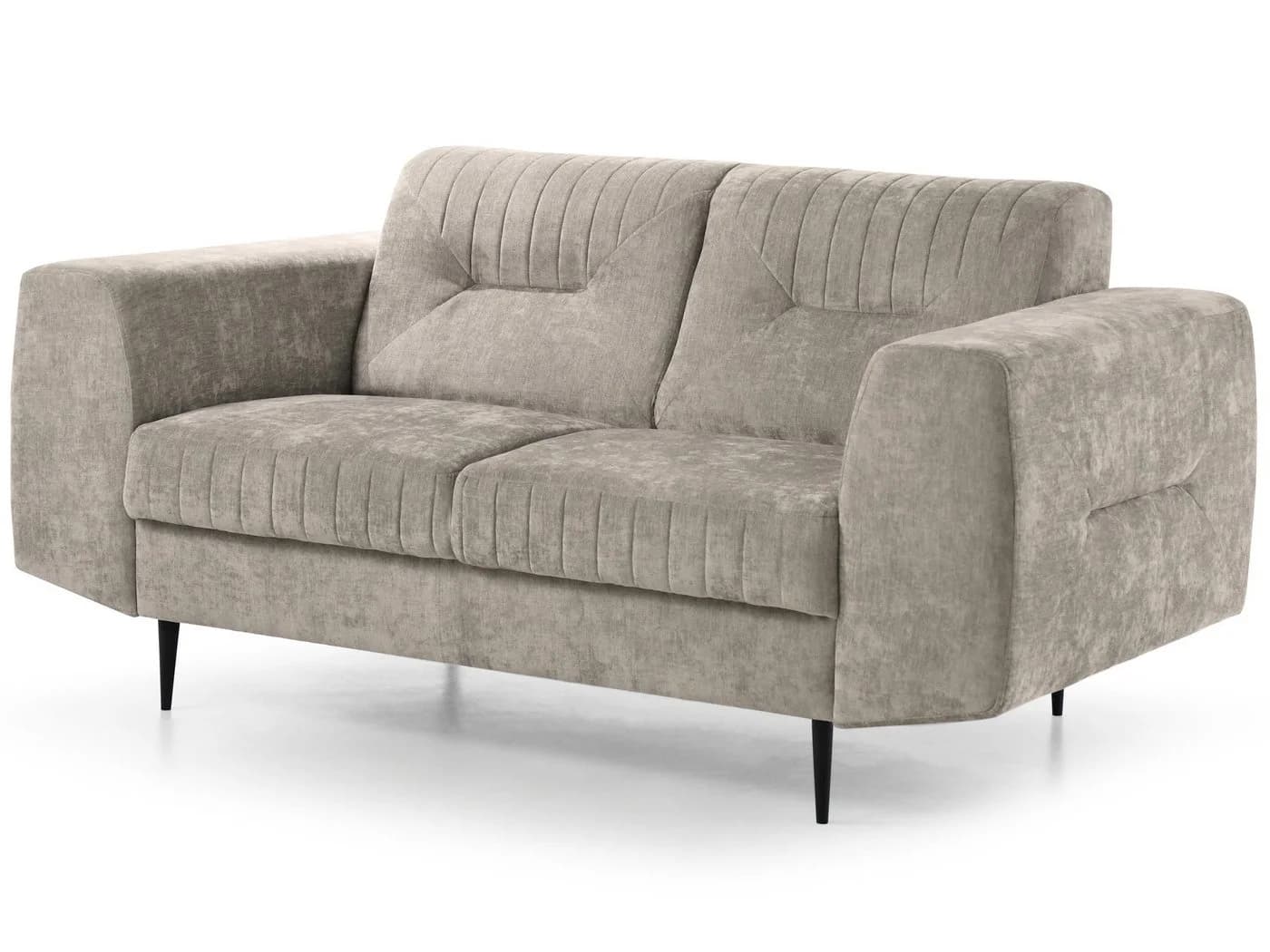 Beautysofa 2-Sitzer VENEZIA Relaxsofa Modernes Design Dunkles Grau