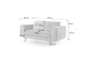 Beautysofa 2-Sitzer VENEZIA Relaxsofa Modernes Design Dunkles Grau Bild 5