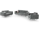 Beautysofa Polstergarnitur VENEZIA Modern Grau Velours Bild 1