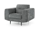 Beautysofa Polstergarnitur VENEZIA Modern Grau Velours Bild 4