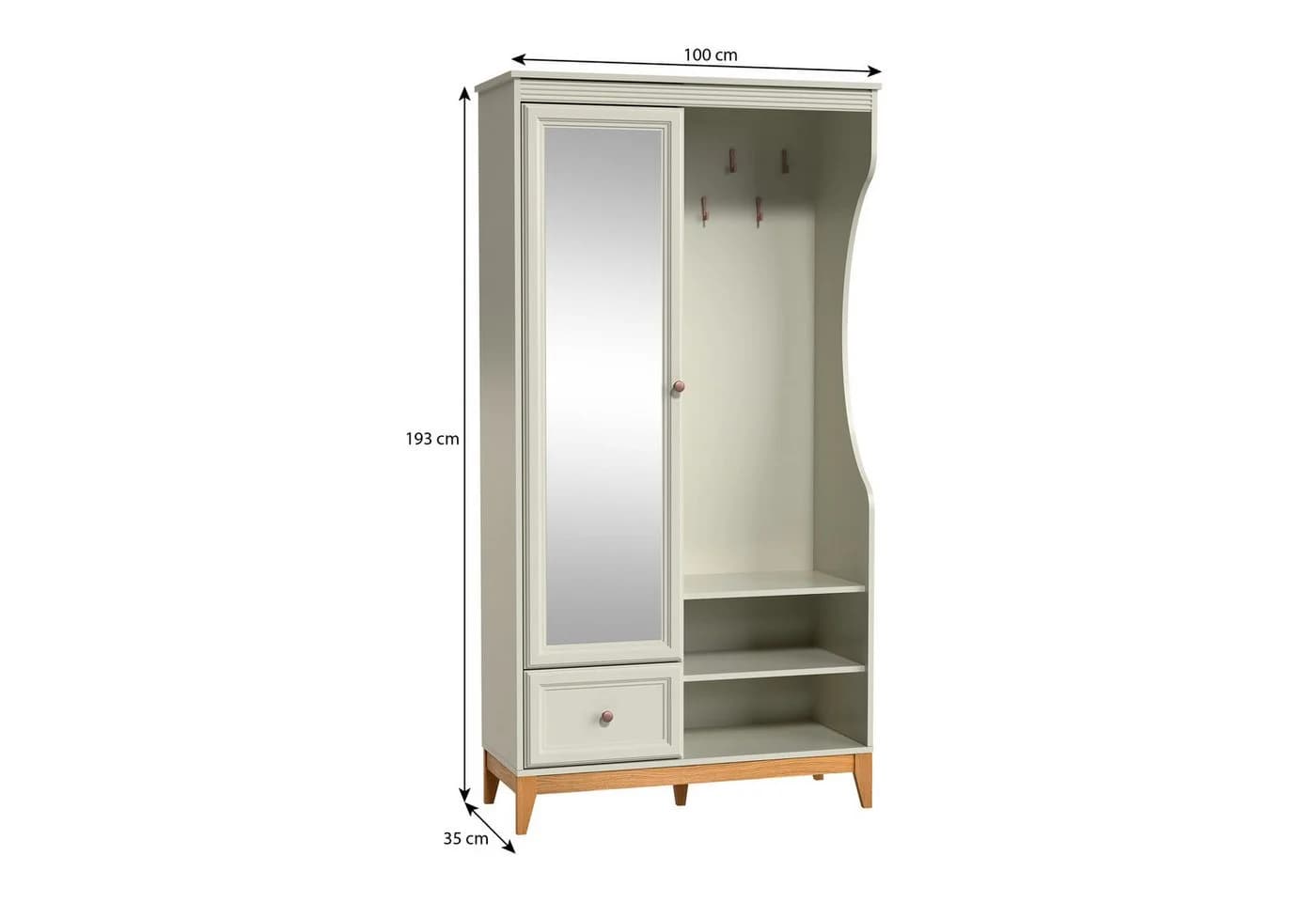 Beautysofa Garderobenschrank Charlott Kaschmir - Bild 3