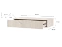 Beautysofa Konsolentisch Soft Hängend, Rillenfronten & Push-to-Open-System Bild 5