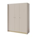 Beautysofa Kleiderschrank ALEX 3-türig Beige Sand Bild 2