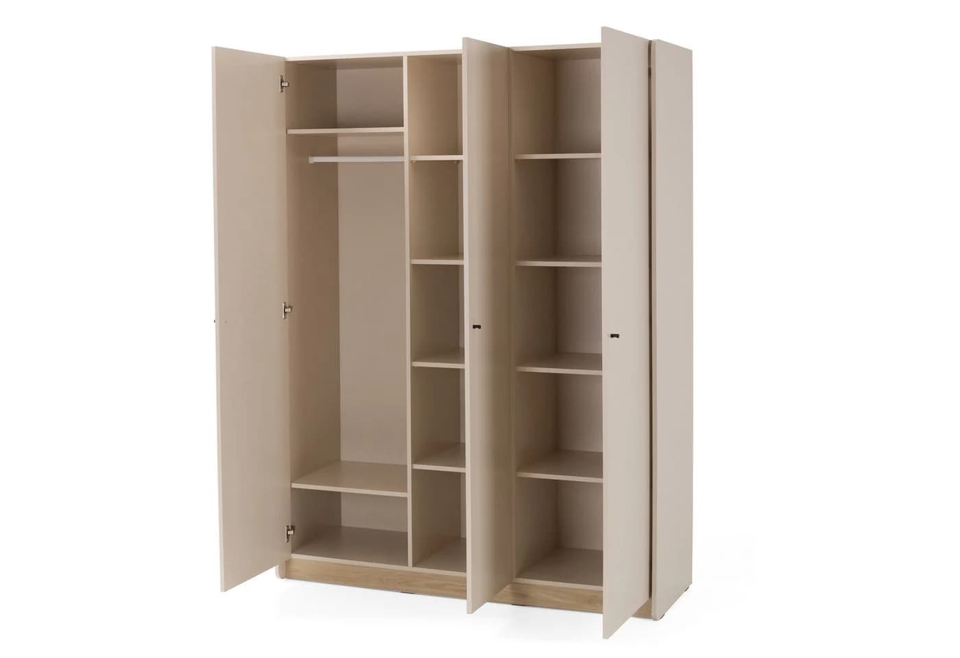 Beautysofa Kleiderschrank ALEX 3-türig Beige Sand - Bild 3