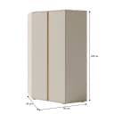 Beautysofa Eckschrank LICO 2-türig Kleiderschrank mit 8 Regalböden und 2 Kleiderstangen Bild 1