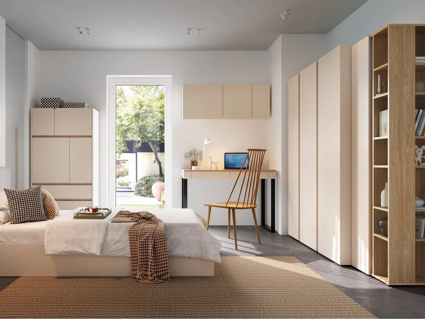 Beautysofa Eckschrank LICO 2-türig Kleiderschrank mit 8 Regalböden und 2 Kleiderstangen - Bild 4
