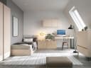 Beautysofa Eckschrank LICO 2-türig Kleiderschrank mit 8 Regalböden und 2 Kleiderstangen Bild 5