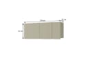 Beautysofa Hängeregal LICO 3 Türen 3 Böden Sandbeige Eukalyptus Bild 1