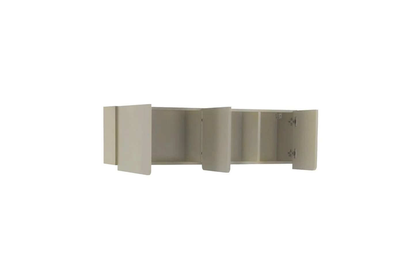 Beautysofa Hängeregal LICO 3 Türen 3 Böden Sandbeige Eukalyptus - Bild 3