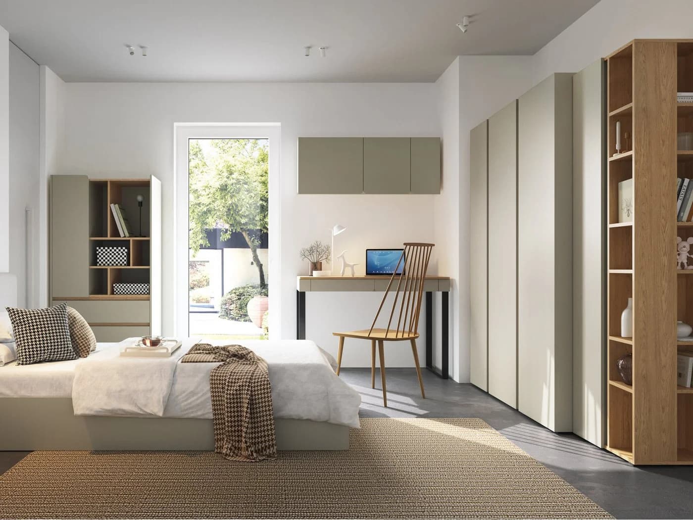 Beautysofa Hängeregal LICO 3 Türen 3 Böden Sandbeige Eukalyptus - Bild 4