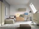 Beautysofa Hängeregal LICO 3 Türen 3 Böden Sandbeige Eukalyptus Bild 5