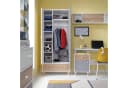 Beautysofa Hängeregal FIGO mit Tür und offenen Fächern Weiß Grau Eiche Bild 4