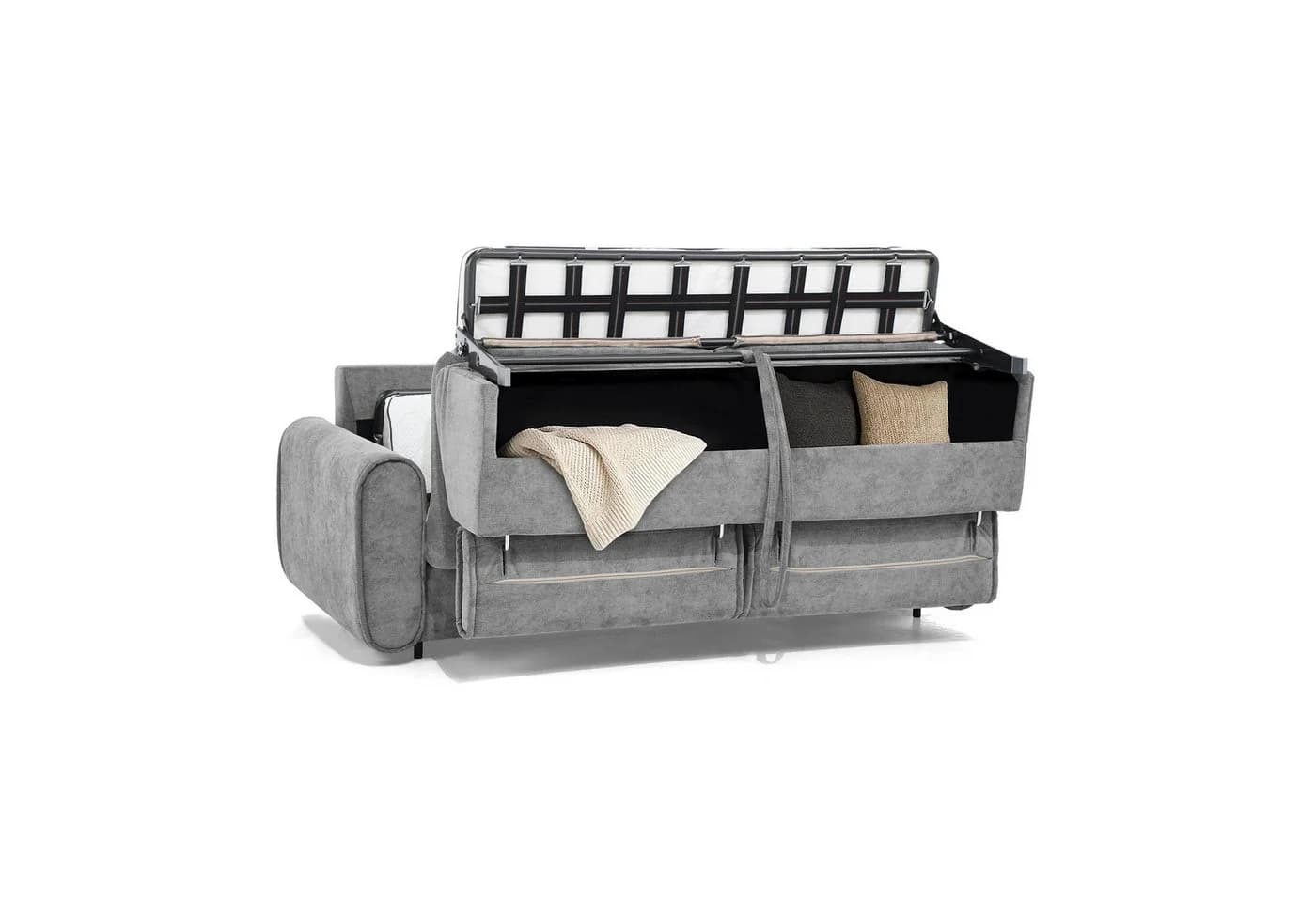 Beautysofa Schlafsofa Pavarti Modernes Sofa mit Bettkasten und Verstellbaren Kopfstützen - Bild 4