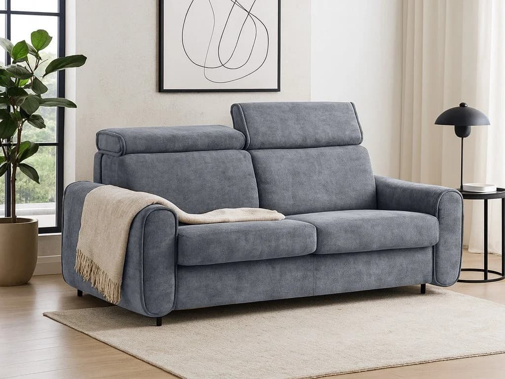 Beautysofa Pavarti Schlafsofa mit Klappmechanismus und Bettkasten Grau - Bild 2