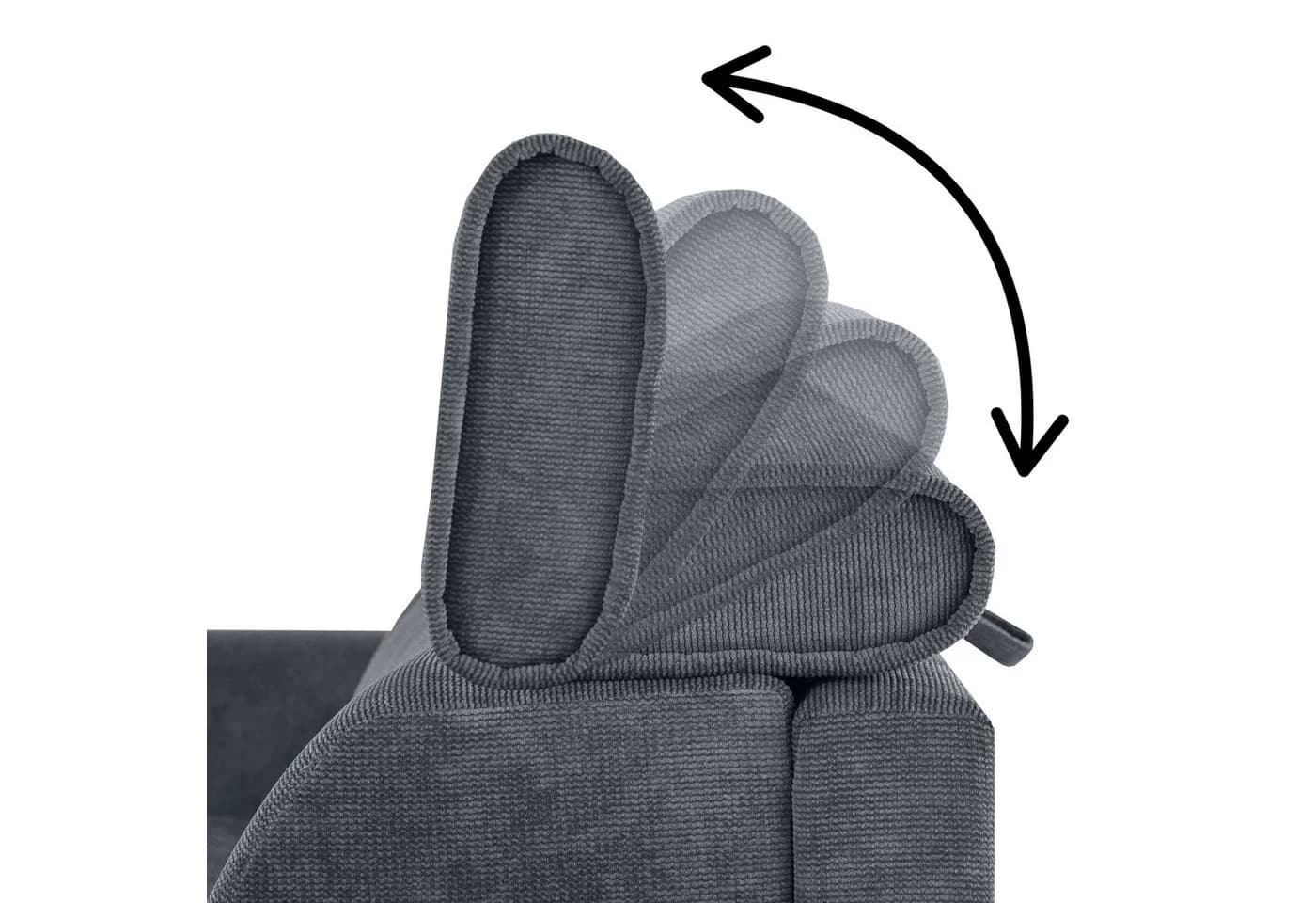 Beautysofa Pavarti Schlafsofa mit Klappmechanismus und Bettkasten Grau - Bild 5