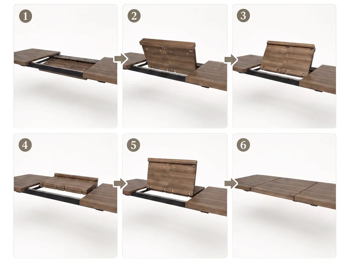 Beautysofa Esstisch TAVERO 160-240 ausziehbar Synchronauszug - Bild 5