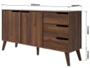 Beautysofa Kommode NOREL modernes Design mit drei Schubladen und zwei Schränken Bild 5