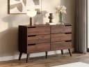 Beautysofa Kommode NOREL Braun Walnuss Sechs Schubladen Bild 5