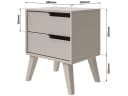 Beautysofa Nachttisch NOREL Modernes Design mit zwei Schubladen Bild 4