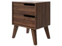 Beautysofa Nachttisch NOREL Modernes Design mit zwei Schubladen Braun Walnuss Bild 1