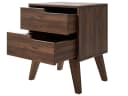 Beautysofa Nachttisch NOREL Modernes Design mit zwei Schubladen Braun Walnuss Bild 3