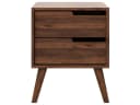 Beautysofa Nachttisch NOREL Modernes Design mit zwei Schubladen Braun Walnuss Bild 4