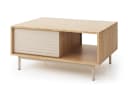 Beautysofa Couchtisch TERRA mit Riffel-Front Eiche geölt beige Bild 1